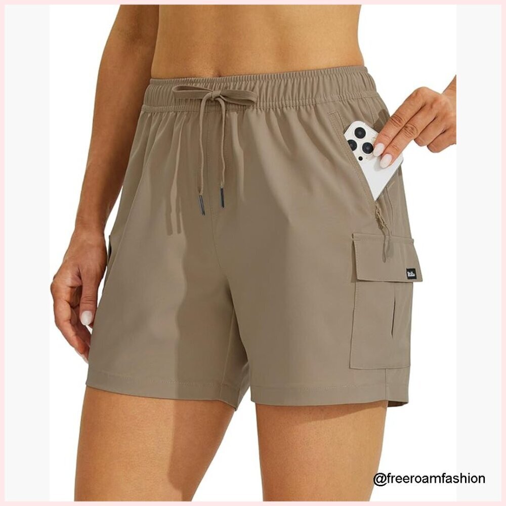 Women's 5" Cargo Hiking Shorts Quick Dry UPF 50+ Lightweight Athletic